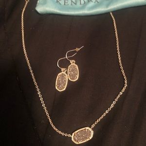 Kendra Scott lee earrings and Elisa necklace
